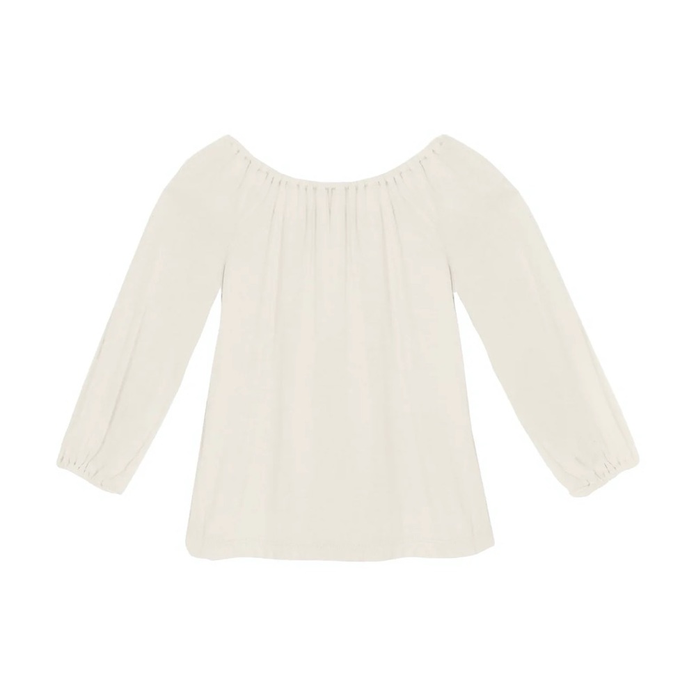 KicKee Pants Natural Long Sleeve Peasant Top